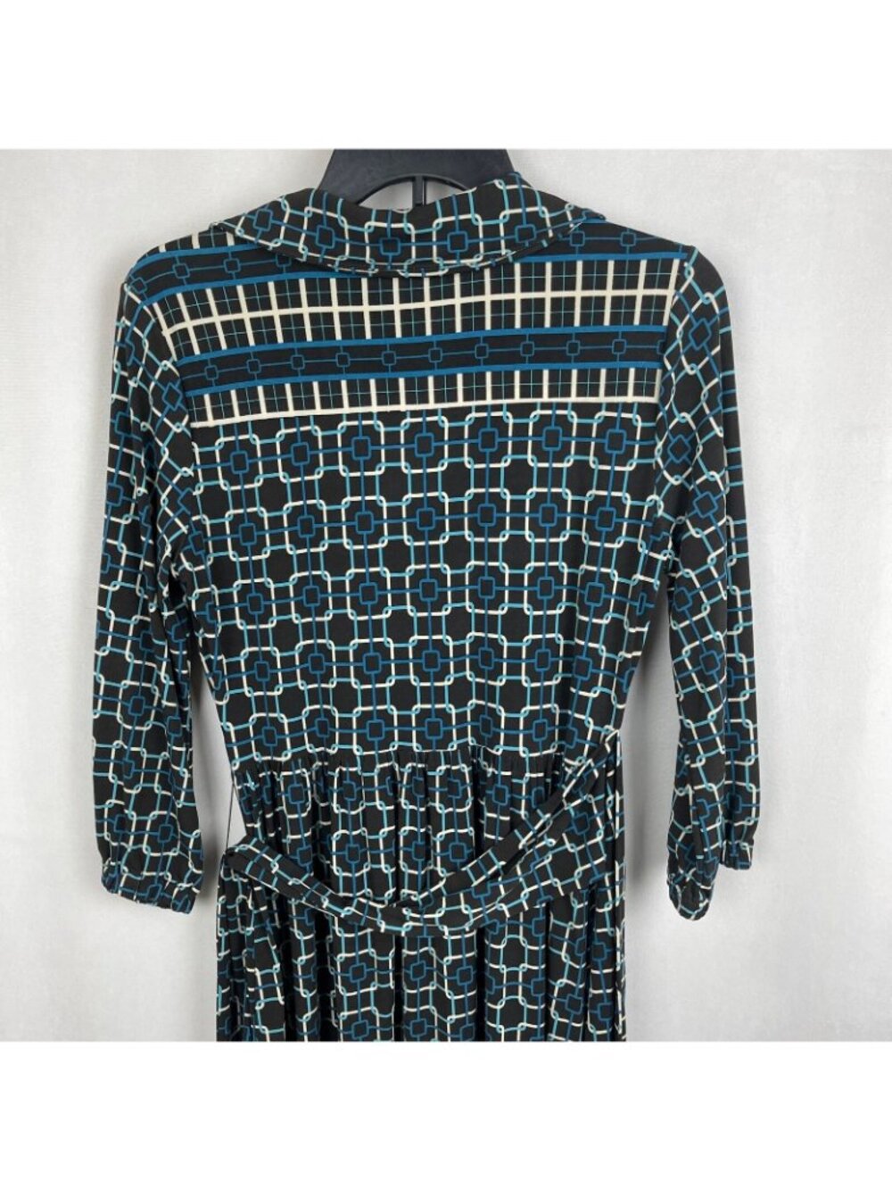 Talbots Women 3/4 Sleeve Pullover V Neck Print Dress Size 4 - Picture 11 of 11